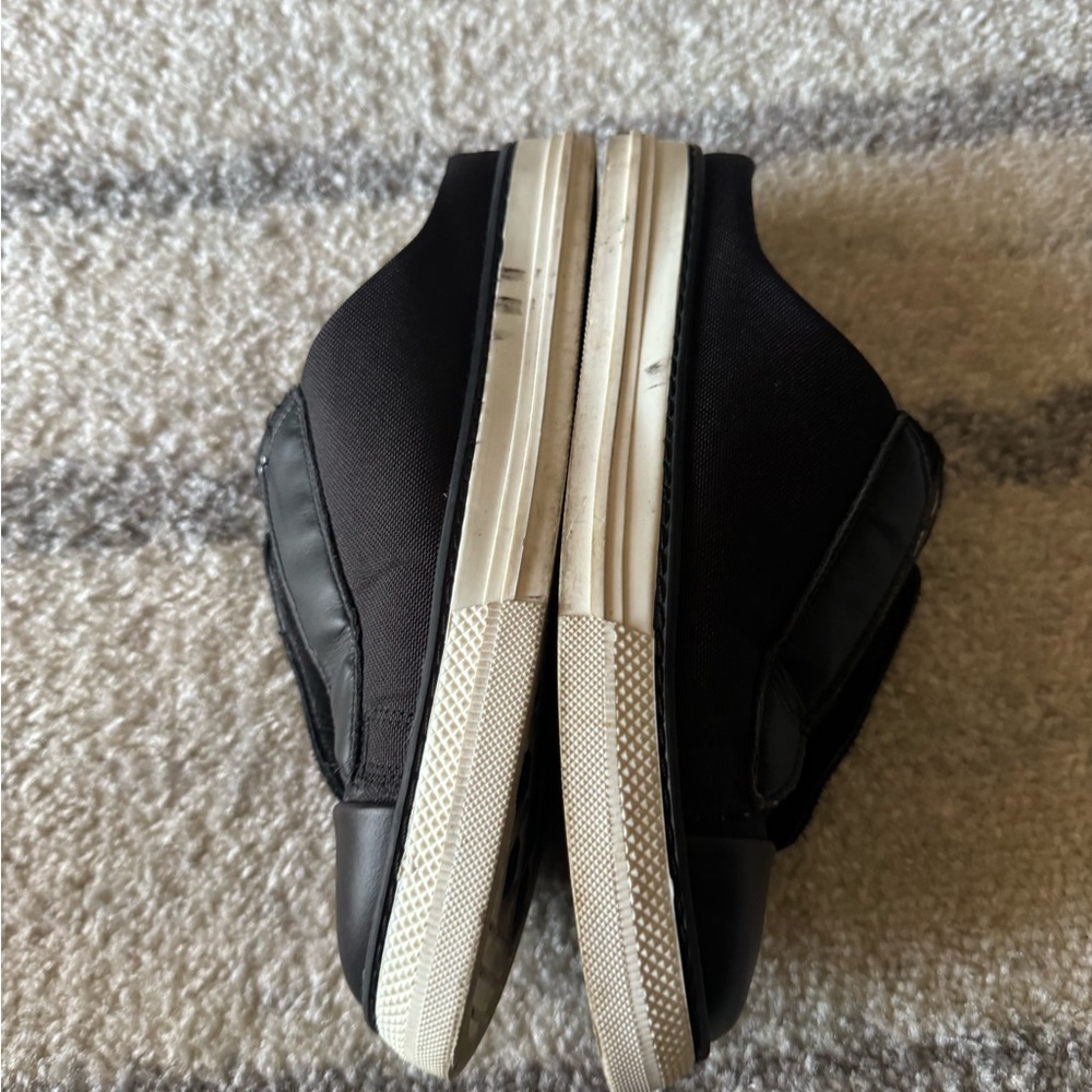 Valentino Black Leather Slip-On Shoes - Picture 5 of 13